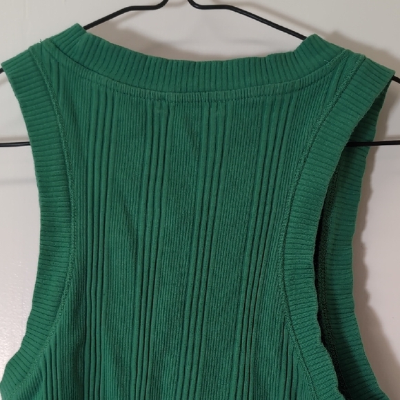 Zara Emerald Ribbed Tank Top - Picture 6 of 13
